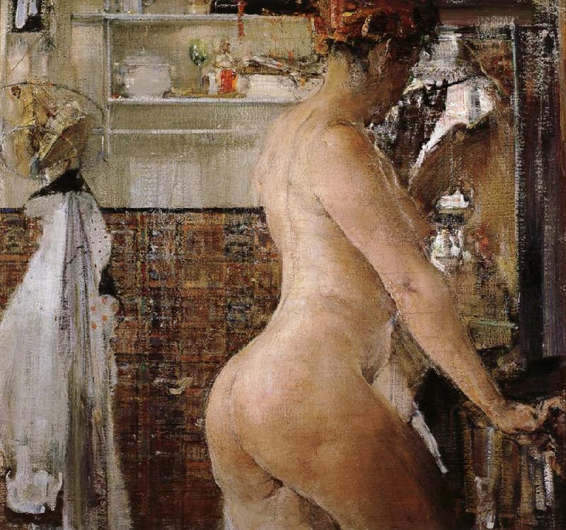 Nikolay Fechin Nude take a shower China oil painting art